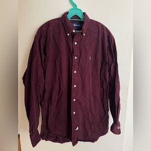 Ralph Lauren Men's Button Down Shirt in Burgundy